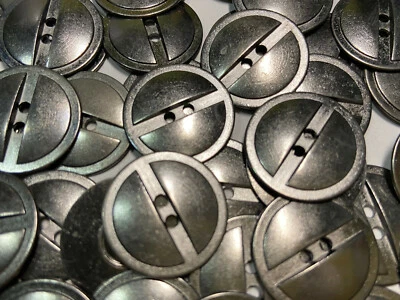 Italian Metal INDUSTRIAL SCREW Button Dark Antique Silver Finish 11,15,18,23mm   - Image 1 of 4