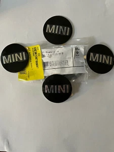 Set of 4 Genuine Mini Cooper R50 R52 R53 R55 R56 R57 Wheel Center Cap Emblem Hub - Picture 1 of 10