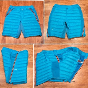 Decathlon Wed'ze Duck Down Feather Puffer Shorts Women's Medium Teal Blue - Picture 1 of 17