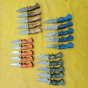 CUSTOM HAND MADE DAMASCUS STEEL FIXED BLADE.10:00" LONG (LOT OF 20). - Picture 1 of 12