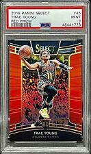 2018 Select Concourse #45 RED PRIZM /199 Trae Young Rookie RC PSA 9 Mint Hawks