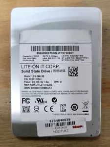 LITE-ON LCS-256L9S 3C01120243 Solid State Drive 256GB 2.5 SATA - Picture 1 of 1