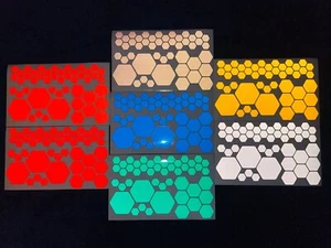 Veloviz Riflettente Esagono (ASSORTITI) Vinile Adesivi Moto Decalcomanie - Foto 1 di 8