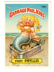 1986 cubo de basura superior serie 3 phyllis peces #108b casi nuevo de colección divertido grueso - Imagen 1 de 2