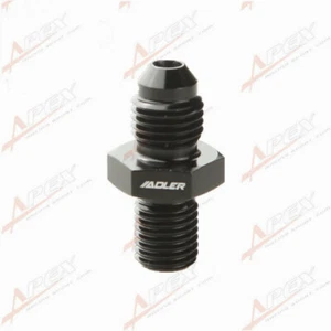 4AN -4AN AN4 Male Flare To M10x 1.25 Metric Straight Fitting Aluminum Black  - Picture 1 of 6
