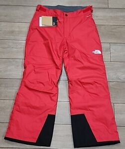 NWT The North Face B Free Insulated Ski Snowboard Pants Red Youth Medium(10)