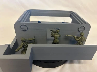 German (x2) Machinegun Bunker: WWII 1/32 Army Men Scale 3d Printed - Image 1 of 4
