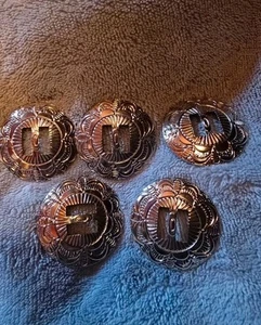 5 Metal Western Conchos - Picture 1 of 1