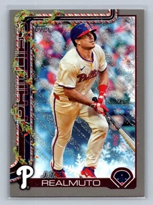 2025 Topps Holiday Baseball -  J.T. Realmuto #H33 Silver Glitter - Picture 1 of 2
