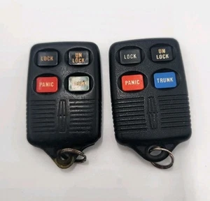 (2) OEM PAIR 1993-1999 FORD 4 BUTTON TRUCK SUV REMOTE KEY FOBS GQ43VT4T 3165189 - Picture 1 of 10