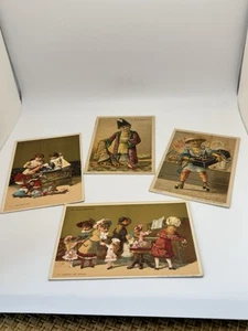 4 Victorian trade cards 1890s Au Bon Marche Worlds First Depart Store In Paris - Picture 1 of 6