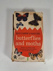 Vintage 1961 ED-U-Cards Of Nature Butterflies And Moths Flash Cards 53 Karten - Bild 1 von 2