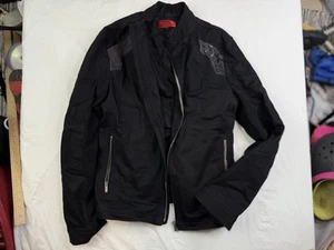 HUGO BOSS Japanese denim jacket Color black Full Zip With Pockets XL A040525 - Picture 1 of 8