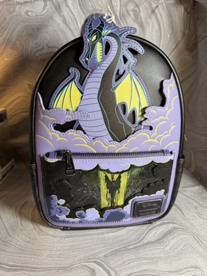Loungefly Disney Maleficent Dragon Lenticular & Glow in the Dark Backpack NWT - Image 1 of 4