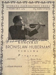 Bronislav Huberman, signed photo, violinist, Israel Philharmonic - Picture 1 of 2