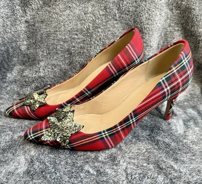 J. Zapatos de salón Crew Lucie en tartán a cuadros. Talla 6 Foto 1 de 4