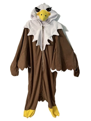 Mono Disfraz Águila Calva Una Pieza XL Capucha Alas Cubiertas para Manos y Colas Plumas Foto 1 de 4