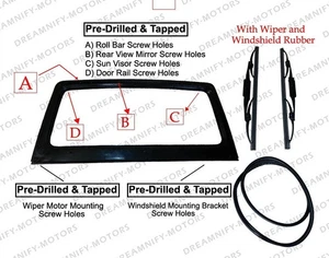 FOR SUZUKI SJ413 SJ SAMURAI RHD WINDSHIELD FRAME FRONT WINDOW PANEL DROVER JIMNY - Picture 1 of 20