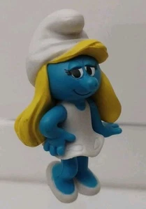 Smurfs Jakks Figure 2008 Smurf SMURFETTE PVC MINI FIGURE Hand On Hip Pose HTF - Picture 1 of 10