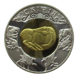 Ukraine Gold Silver 20 Hrywen 2001 Monuments Antique Cultures of The Ск Ι Ф Ι Сџ - Picture 1 of 3