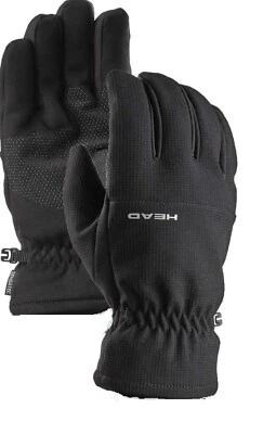 Novas luvas híbridas masculinas impermeáveis HEAD pretas (L-XL) - Imagem 1 de 4