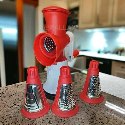 TUPPERWARE D206 PROFI-CHEF MAHLWERK RASPELN REIBEN HOBELN ROT WEISS - Bild 1 von 3