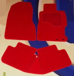 RED Car Mats for Honda Civic 5 door 2000 to 2006 Bright Red Carpet 2 x clips - Picture 1 of 3