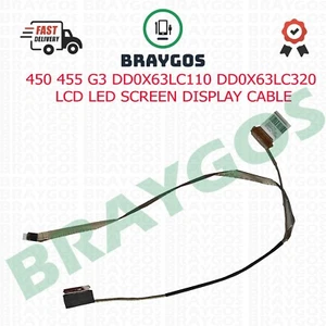 Pour HP Probook 450 455 G3 DD0X63LC110 DD0X63LC320 LCD LED Écran Câble - Photo 1/3