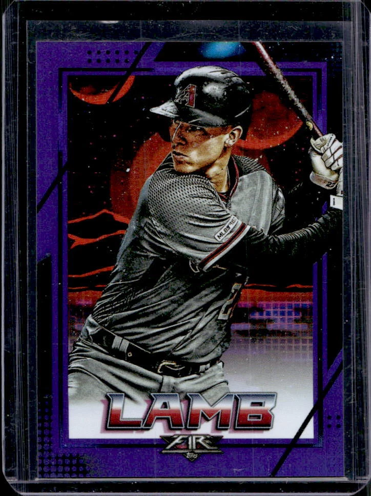 2020 Topps Fire Jake Lamb Purple Foil #77/99 Diamondbacks