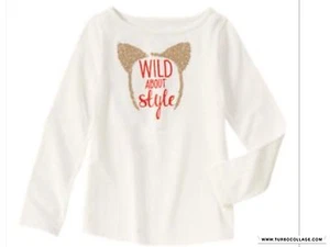 NEW Girls Long Sleeve WILD CAT EARS Top SIZE 4 FROM GYMBOREE * - Picture 1 of 1
