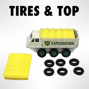 LESNEY MATCHBOX ALVIS STALWART No. 61 (6 TIRES AND TOP ONLY) - Picture 1 of 4