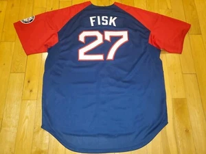 Camiseta vintage Nike Carlton Fisk Boston Red Sox MLB #27 equipo de práctica de bateo XL - Imagen 1 de 17