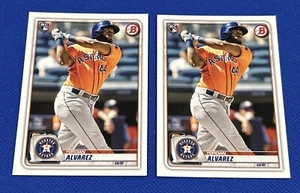 2 Yordan Alvarez Rookie 2020 Bowman Card Rc #25 Lot Of Two - Picture 1 of 6