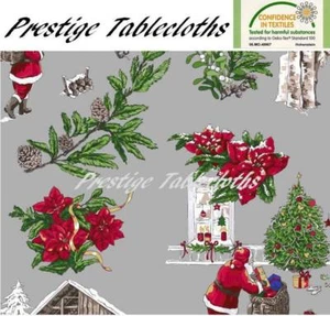 Christmas PVC Vinyl Wipe Clean Tablecloth - ALL SIZES - Code: F984-2 - Picture 1 of 1