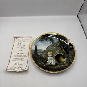 He Is Not Here Collector Plate Precious Moments Bible Story  4927D w/COA - Picture 1 of 4