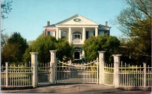 Natchez, MS - Rosalie Gate Chrome Postcard Unposted Antebellum Home Mansion - Picture 1 of 2