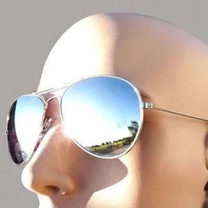 2 Pilotenbrillen Gestell verspiegelte Gläser Top Gun Shades Tom - Bild 1 von 1