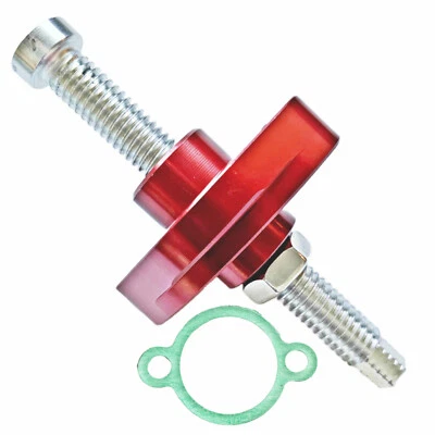 RED MANUAL CAM CHAIN TENSIONER 1989-1999 YAMAHA FZR 600 FZR600R 600R T10 - Image 1 of 4