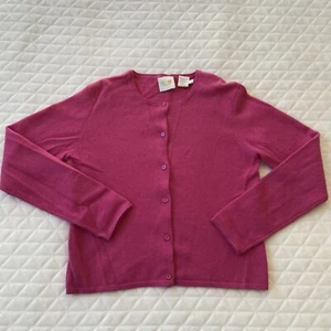 Vintage MAG Cashmere Sweater Girl’s XL(14-16) Pink Soft Classic Cardigan - Picture 1 of 12