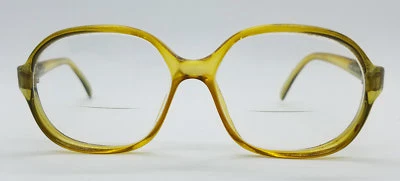 Eyeglasses 1980s Terri Brogan Optyl Women Plastic Amber Yellow 8705 Retro Frames - Image 1 of 4