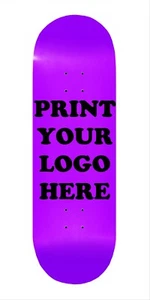 8.5x32.5 Purple Skateboard PRINT YOUR LOGO HERE Premium Maple Wood - Picture 1 of 3
