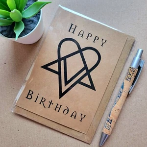 VV Ville Valo birthday card - VV Heartagram HIM Greetings Card - Picture 1 of 3