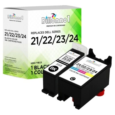 2PK For Dell Series 21 22 23 24 Black & Color Ink For P713w P513w Printer - Image 1 of 4