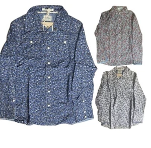 Scotch Shrunk Kids Boys Smart Long Sleeved Floral Shirts Age 8-14 Years Size New - Picture 1 of 7