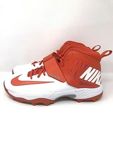 Nike Flywire Football Cleats 603350-181 Orange / White Mens US Size 14 - Picture 1 of 22