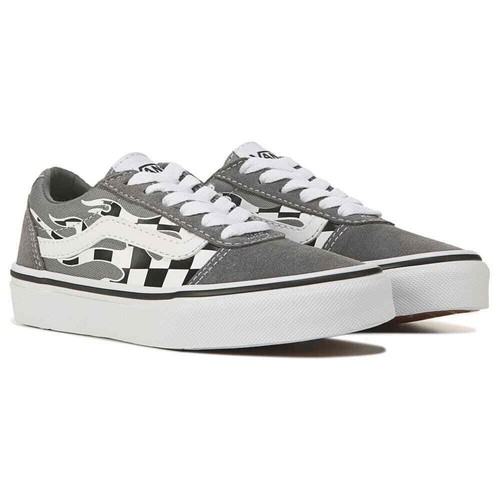 Sneaker in pelle scamosciata Vans White Filmore Decon a scacchiera fiamme Gioventù 5 Donna 6 5