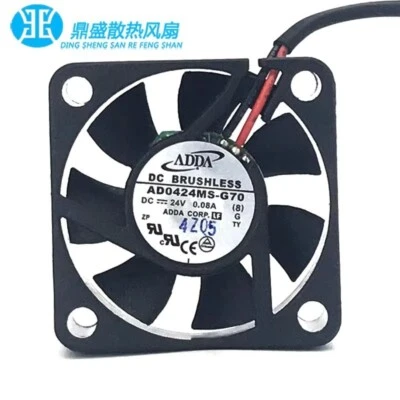 ADDA AD0424MS-G70 4010 DC24V 0.08A 4CM 2-Wire Silent Cooling Fan - Image 1 of 4