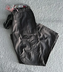 Koi Scrub Pants Women’s Sz Medium Reg Steel Brown Lindsey Cargo Nursing Medical - Picture 1 of 14
