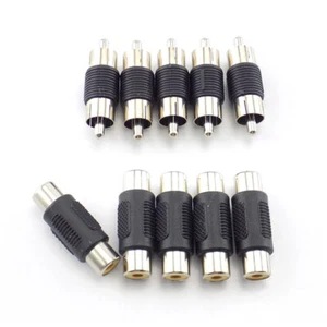 Rca dual Male to male Adapter Audio video female to female Plug Coupler 2/10X - Picture 1 of 7