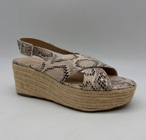 Bar III Binaka Snake Print Espadrille Wedge Platform Sandals Women’s US 9 M - Picture 1 of 16